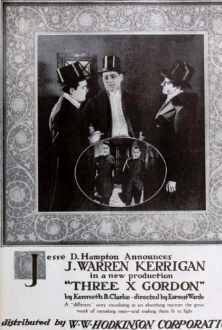 Poster 1 de Filme Three X Gordon (1918)
