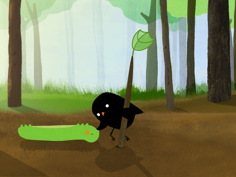 Foto 1 de O Passarinho e a Lagarta