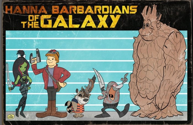 Como seriam os Guardiões da Galáxia de Hanna-Barbera?