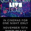 Novo filme do Coldplay estreia nos cinemas dia 13 de novembro.