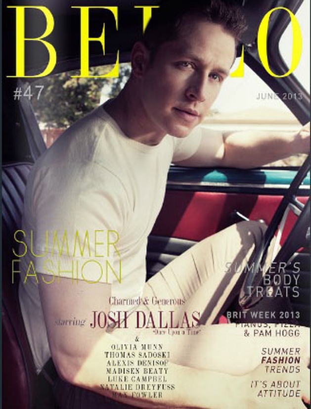 Once Upon a Time: Josh Dallas é capa da Revista Bello de Junho ~ Rei das Séries