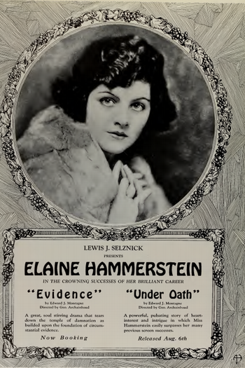 Poster de Filme Evidence (1922)