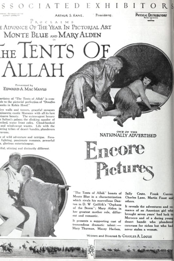 Poster de Filme The Tents of Allah (1923)