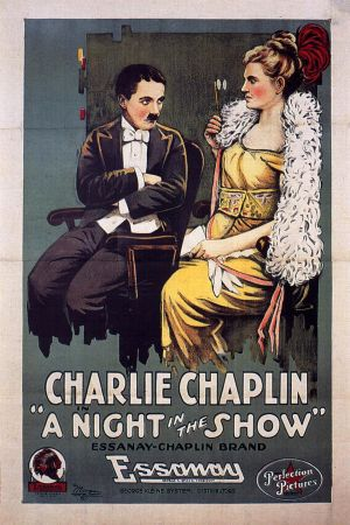 Poster de Curta Carlitos no Teatro (1915)
