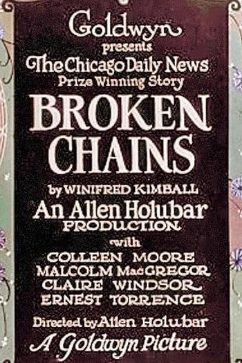 Poster de Filme Broken Chains (1922)