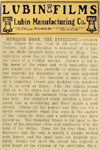  de Curta Hemlock Hoax, the Detective (1910)