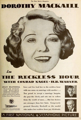 Poster 1 de Filme The Reckless Hour (1931)