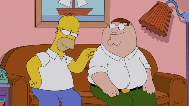 Novas imagens do crossover entre os Simpsons e Family Guy