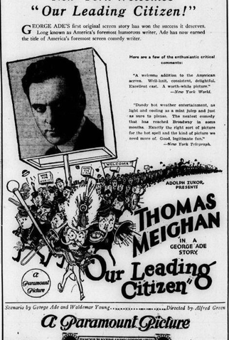 Poster 1 de Filme Our Leading Citizen (1922)