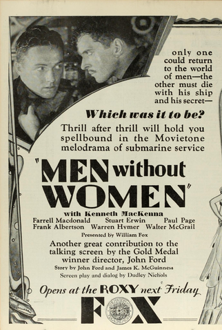 Poster 2 de Filme Homens Sem Mulheres (1930)