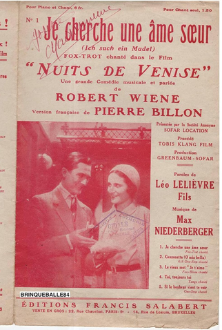 Poster 2 de Filme Veneza dos Meus Amores (1931)