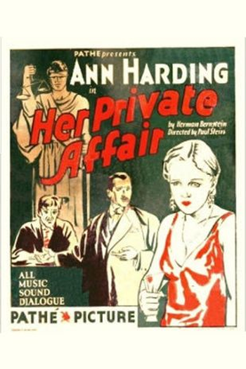 Poster de Filme Her Private Affair (1929)