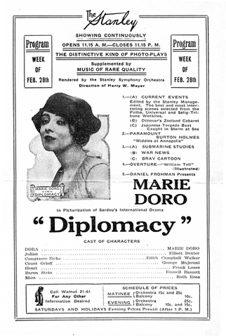 Poster 1 de Filme Diplomacy (1916)