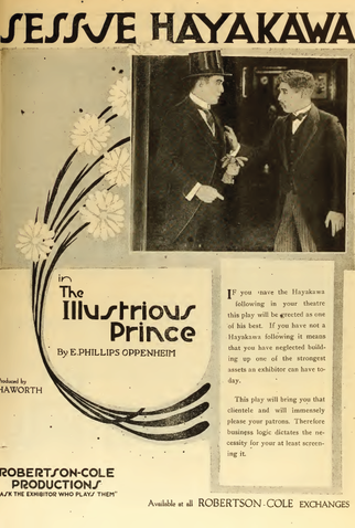 Poster 1 de Filme The Illustrious Prince (1919)