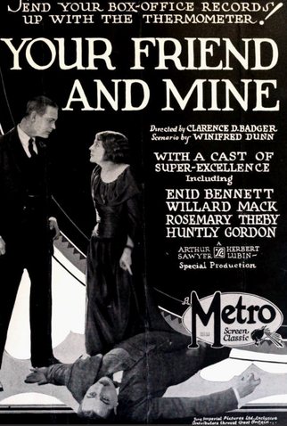 Poster 1 de Filme Your Friend and Mine (1923)