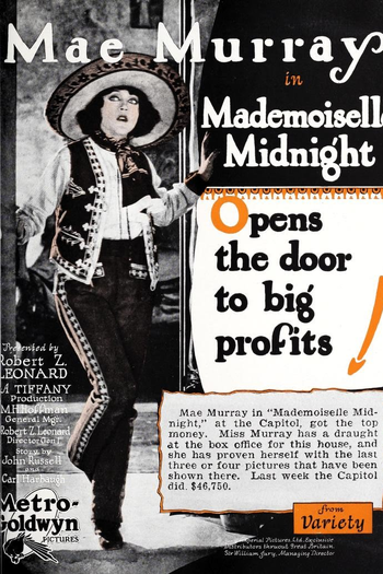 Poster de Filme Mademoiselle Midnight (1924)