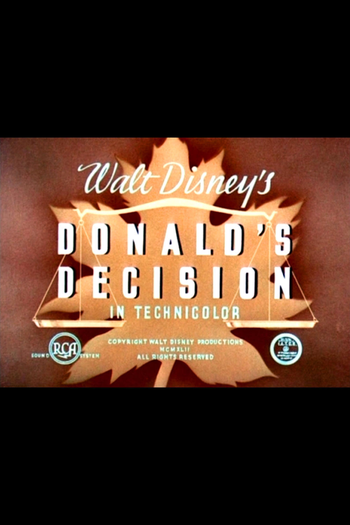 Poster de Curta Donald's Decision (1942)