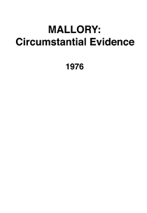 Mallory: Indiciação (Mallory: Circumstantial Evidence)