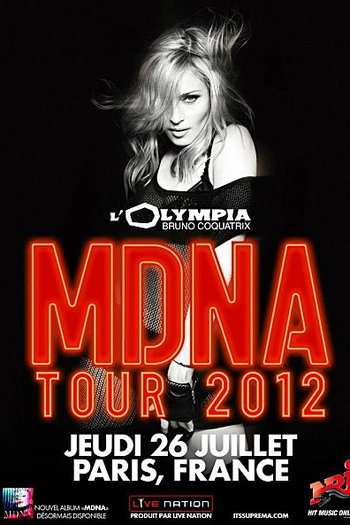 Poster de TV Madonna Live at Paris Olympia (2012)