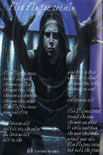Poster de Curta Danzig: Five Finger Crawl (2000)