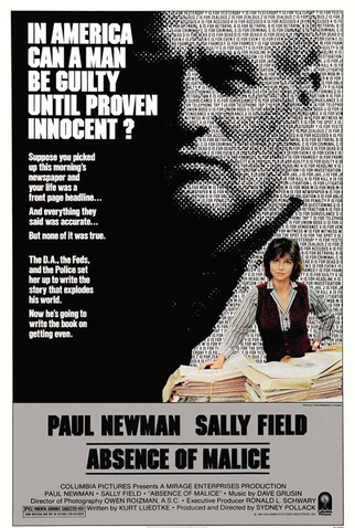 Poster 1 de Filme Ausência de Malícia (1981)