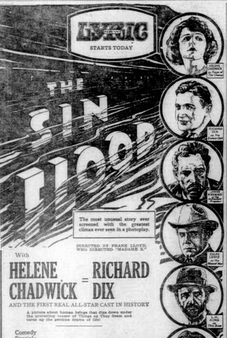 Poster 1 de Filme The Sin Flood (1922)