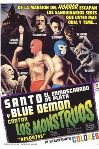Poster de Filme Santo e Blue Demon Contra os Monstros (1970)