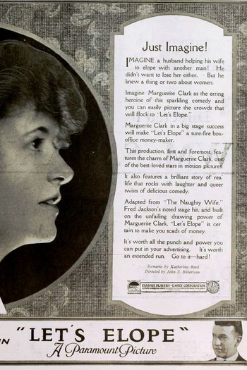 Poster de Filme Let's Elope (1919)