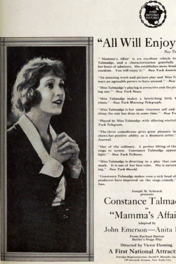 Poster de Filme Mama's Affair (1921)