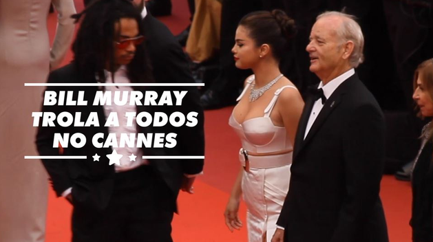 Bill Murray estava a mil por hora no Cannes