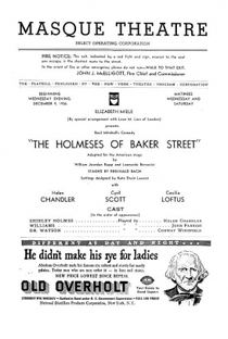 The Holmeses of Baker Street (Play) - Poster / Capa / Cartaz - Oficial 1