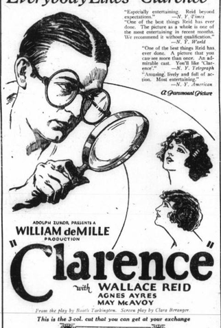 Poster 1 de Filme Clarence (1922)