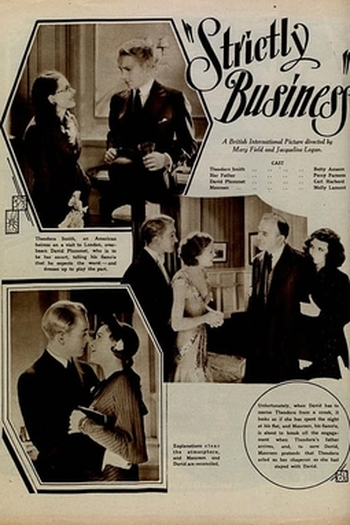 Poster de Filme Strictly Business (1931)