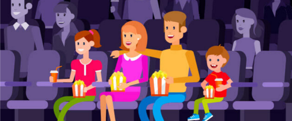 Infográfico com 7 lançamentos de filmes para assistir nas férias