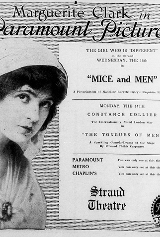 Poster 1 de Filme Mice and Men (1916)