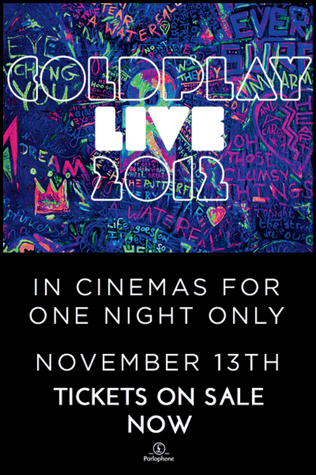 Novo filme do Coldplay estreia nos cinemas dia 13 de novembro.