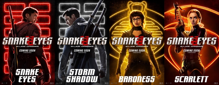 G.I.Joe Origens: Snake Eyes ganha pôsteres dos personagens e making of