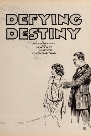 Poster de Filme Defying Destiny (1923)
