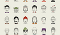 Personagens de Wes Anderson desenhados por Alejandro Giraldo