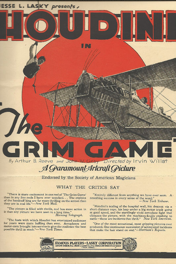  de Filme The Grim Game (1919)