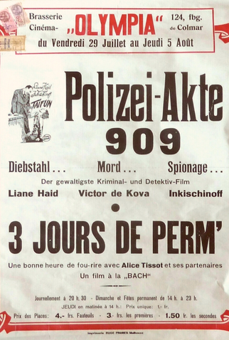 Poster 2 de Filme Polizeiakte 909 (1933)