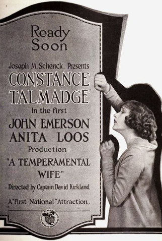 Poster 1 de Filme A Temperamental Wife (1919)