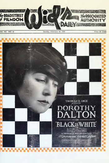 Poster de Filme Black Is White (1920)