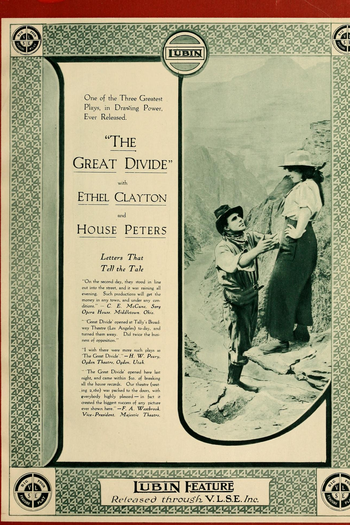 Poster de Filme The Great Divide (1915)