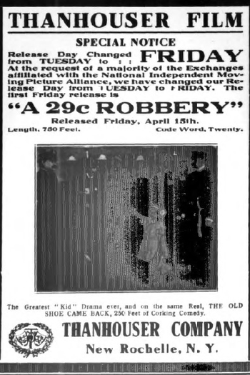 Poster de Curta A 29-Cent Robbery (1910)