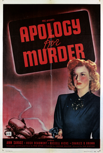 Apology for Murder - Poster / Capa / Cartaz - Oficial 1