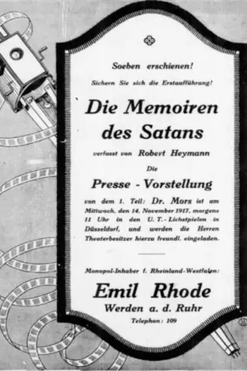 Poster de Filme Die Memoiren des Satans (1917)