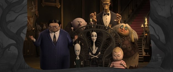 Mortícia aparece plena e gótica em cartaz de A Família Addams