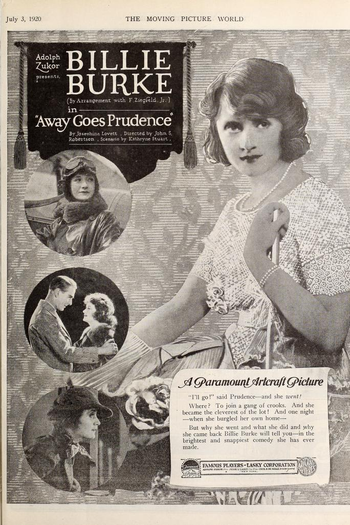 Poster de Filme Away Goes Prudence (1920)