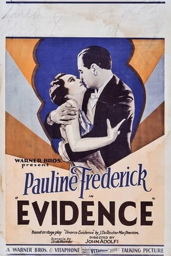Poster de Filme Evidence (1929)